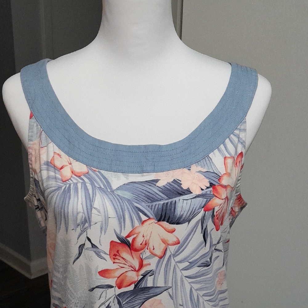 Tommy Bahama Light Blue and White Floral Dress - Picture 3 of 4